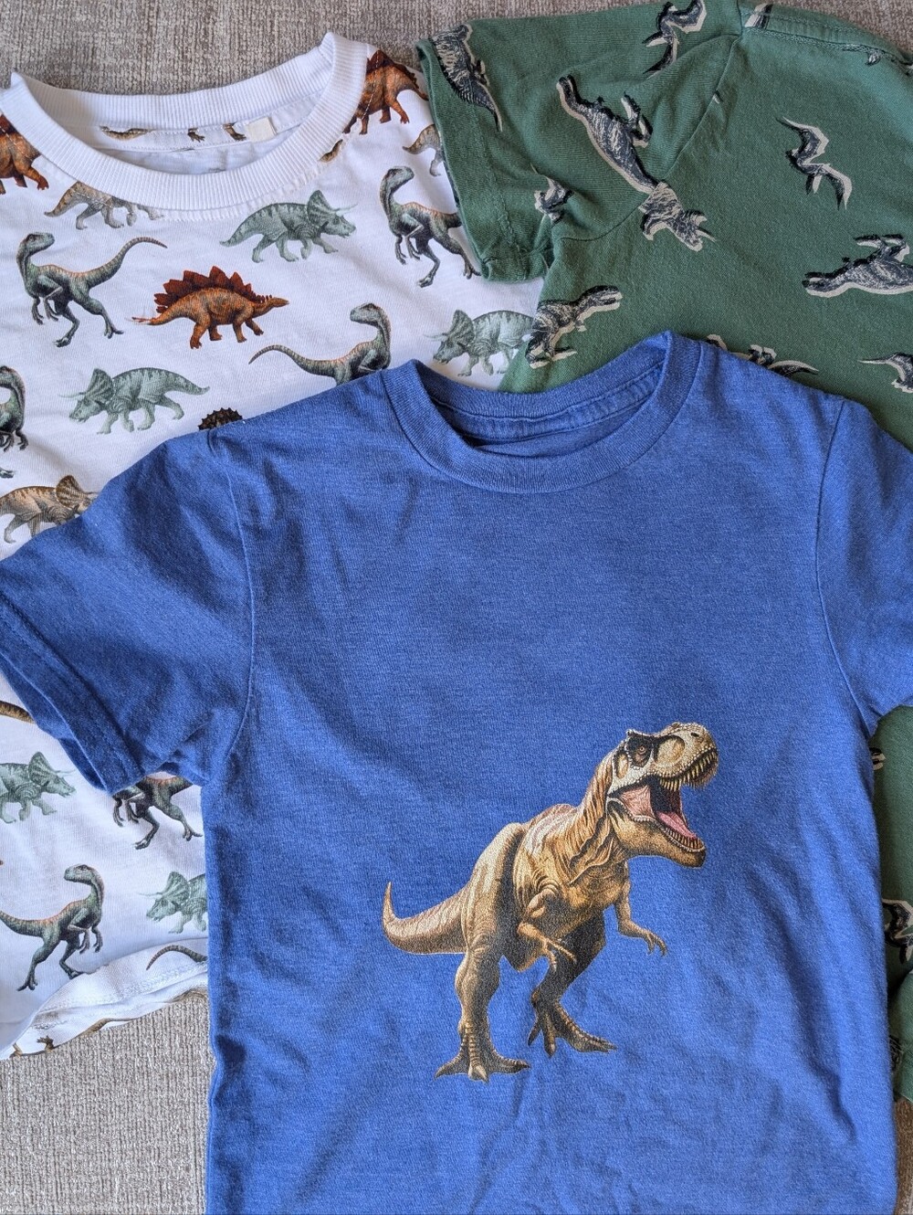 Bundle of kids dinosaur shirts